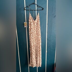 Aerie Brown and White Patterned Dress